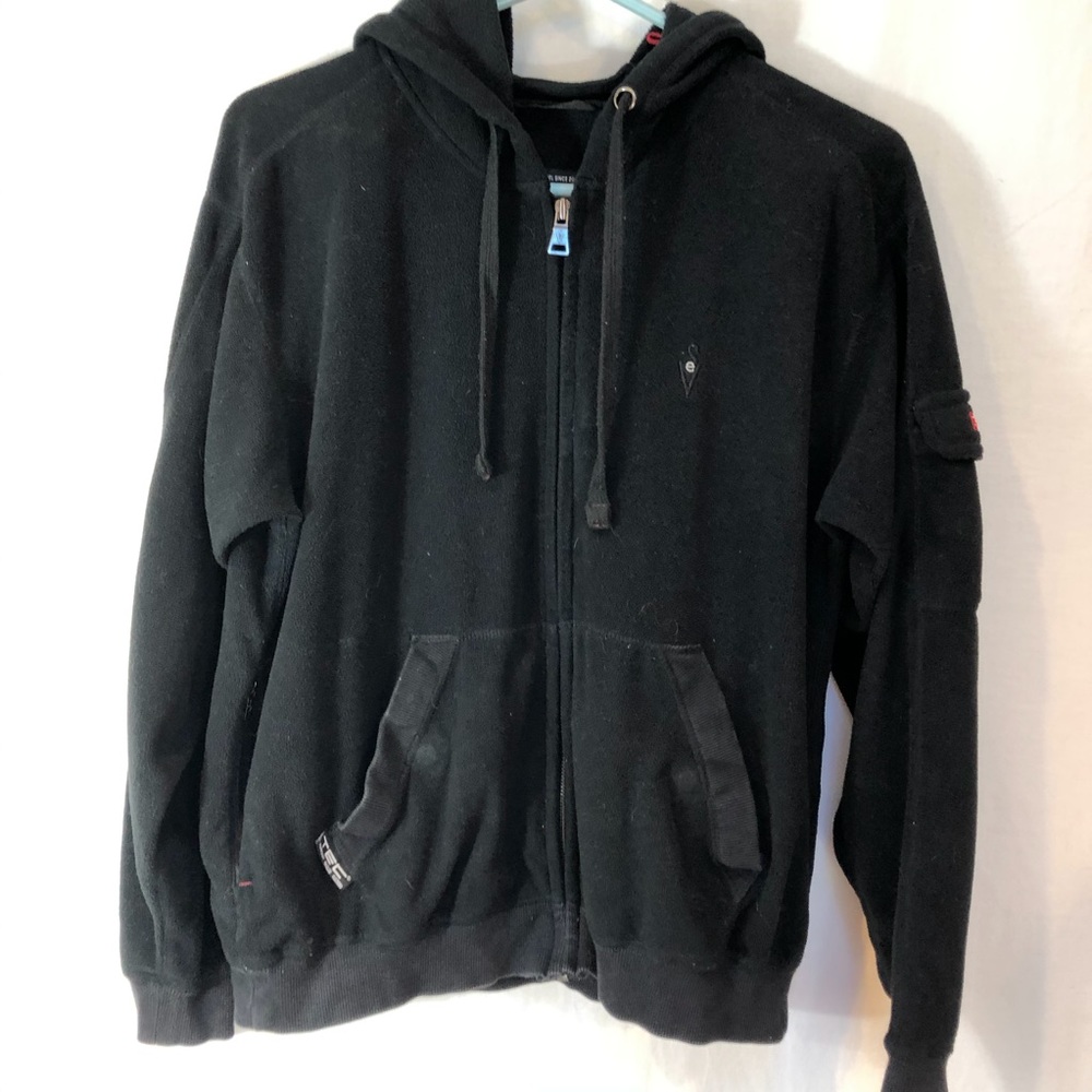 TEC Apparel Scottie Vest  Sz S. Black  Full Zip